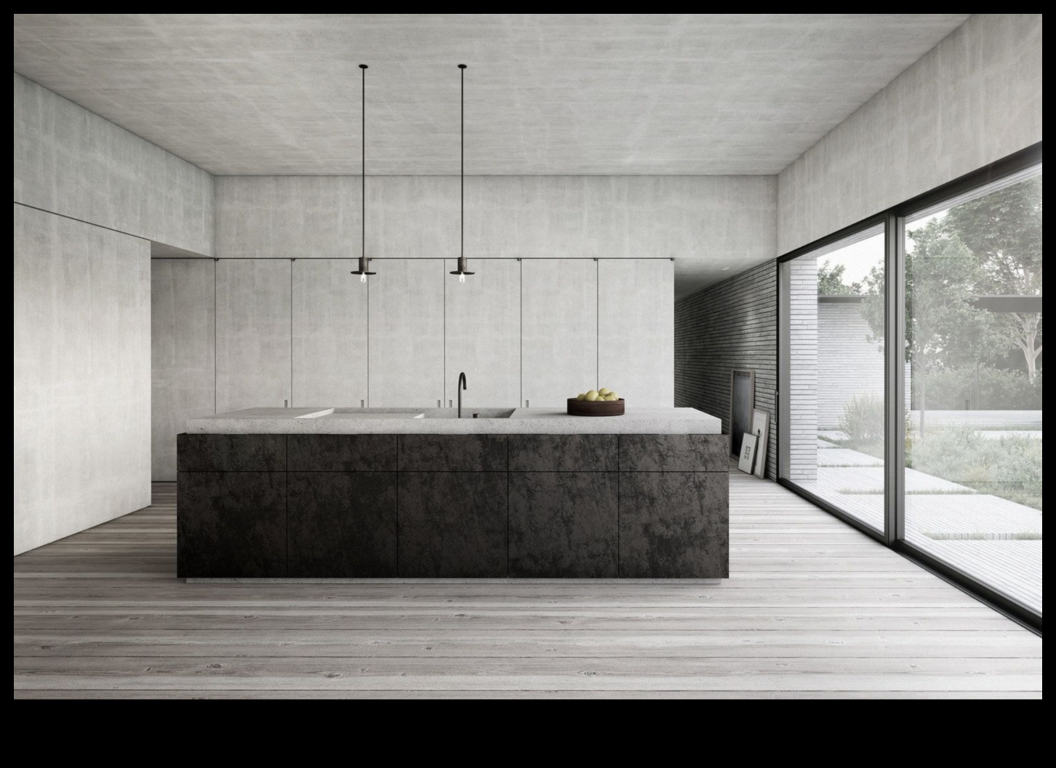 Бетонна кухня, модерна и минималистична 5 Как да включим бетона в индустриалния шикозен кухненски дизайн за модерен щрих?