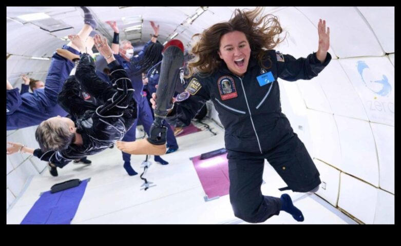 Zero-G Odyssey Шатъл около безтегловността отвъд Дъното