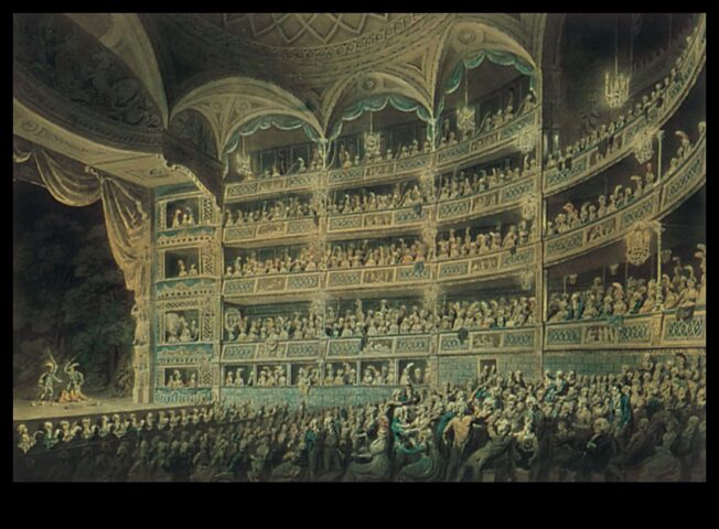 Театрално осветителни тела Фокус върху драмата и пърформанса в рококо изкуството