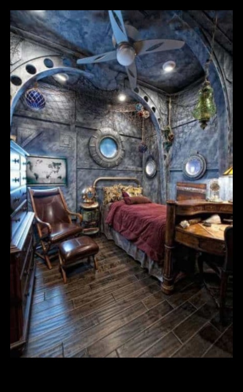 Какви са някои идеи за ретро индустриален декор на спалня със стиймпънк акценти?