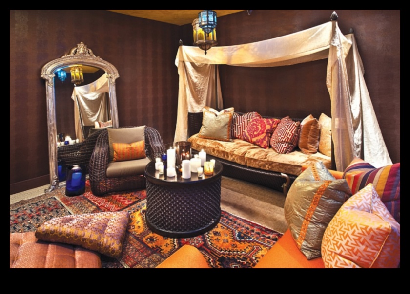 Как мога да постигна марокански декор за всекидневна със сложни шарки?