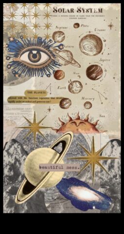 Небесен колаж Артистични изрази според планетарната привлекателност