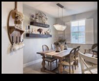 Орнамент според трапезария в селска площ 10 рустикални концепции